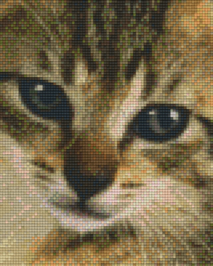 Kitten Head Four [4] Baseplate PixelHobby Mini-mosaic Art Kit image 0
